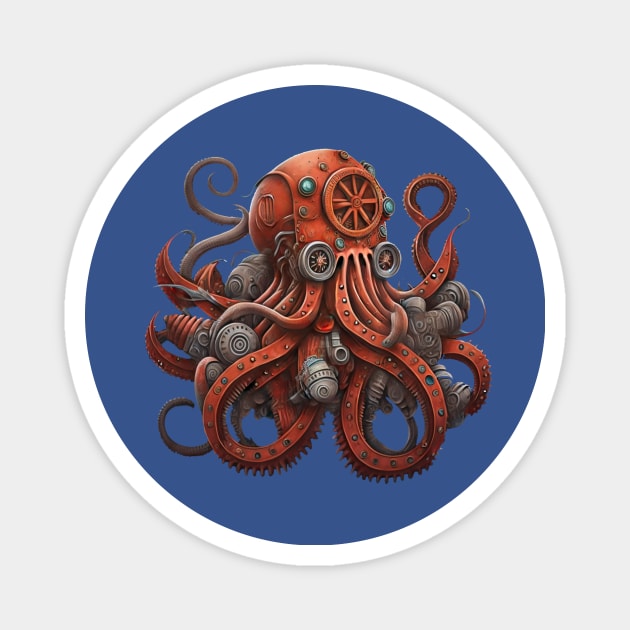 Mecha Octopus Magnet by Octoprocessor